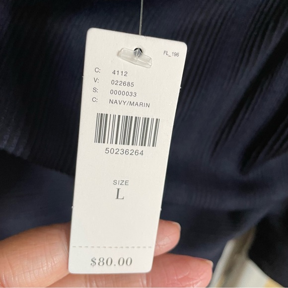 Anthropologie Blue Tassel Off Shoulder Top - Picture 10 of 12